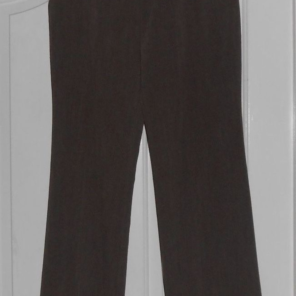 DKNY Heather Brown Flat Front Dress Slacks